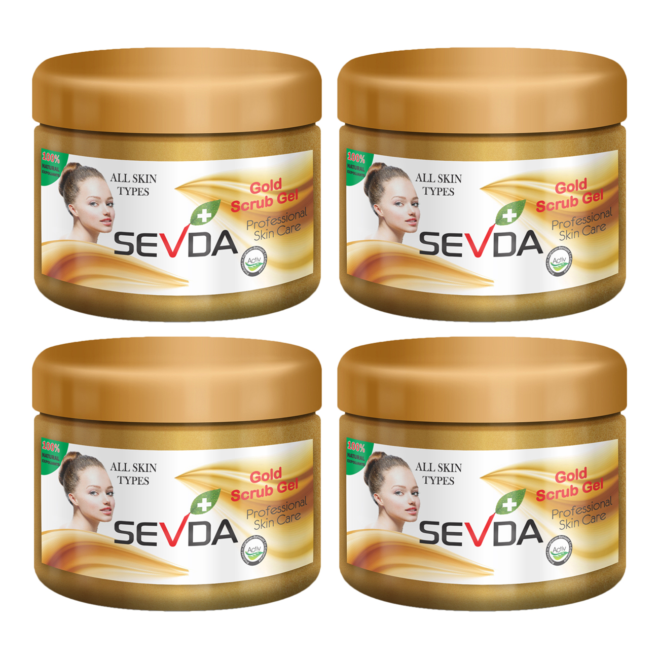 ژل لایه بردار سودا مدل gold حجم 250 میلی لیتر مجموعه 4 عددی